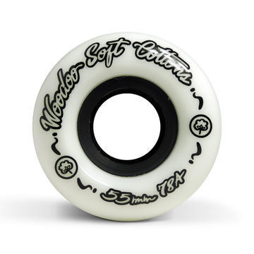 Ruedas de skate WOODOO SOFT COTTONS 55 mm 78A-WHITE